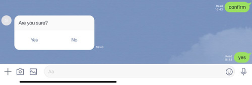 confirm message